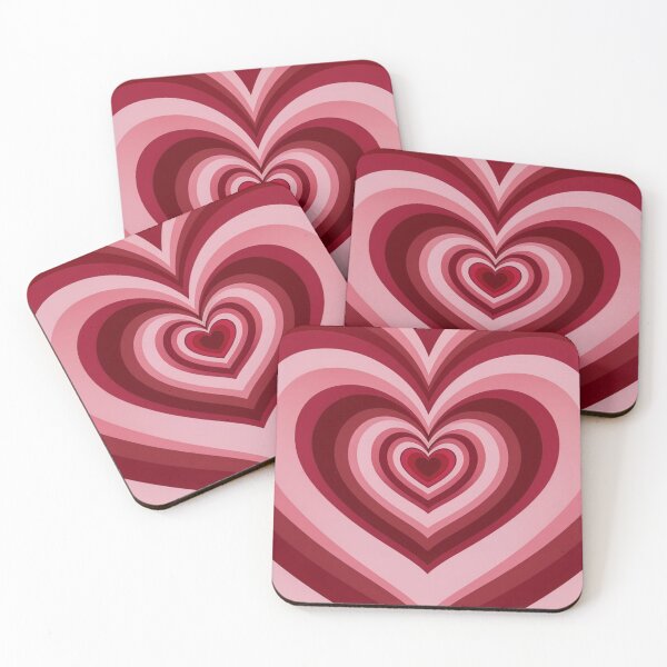 Item preview, Concentric heart patterns in bright red and pink designed and sold by Sigtrix.
