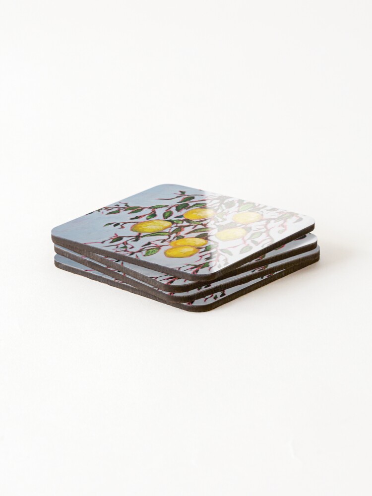 Thumbnail 4 of 5, Coasters (Set of 4), Longevity Lemons designed and sold by RudyYoder.