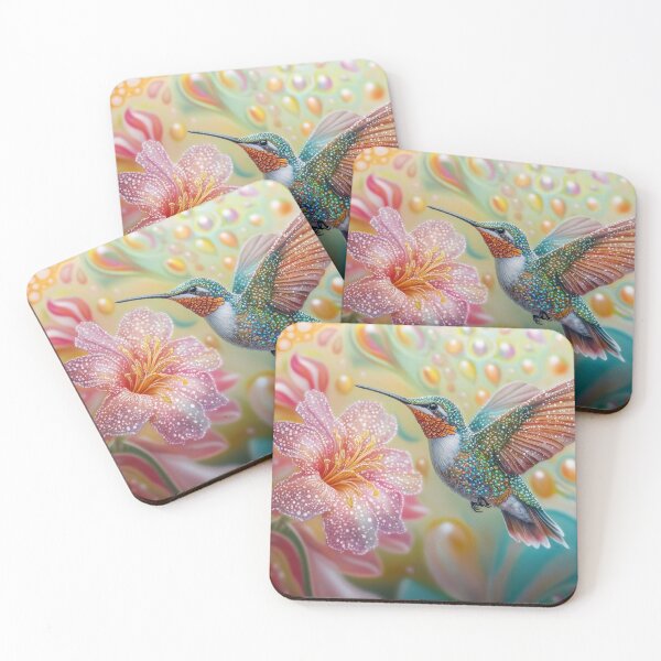 Item preview,  Hummingbird among blooming flowers designed and sold by MargaretWiktor.