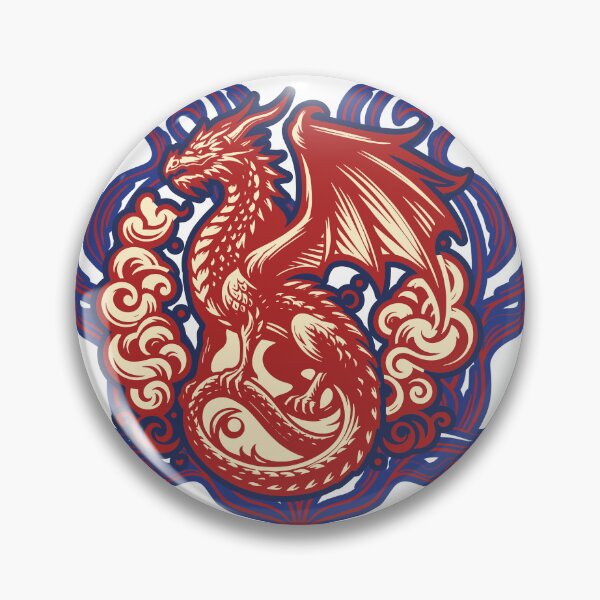 Item preview, "Dragon Surrounded by Fire - Fierce Mythical Creature" designed and sold by MagicInk2000.
