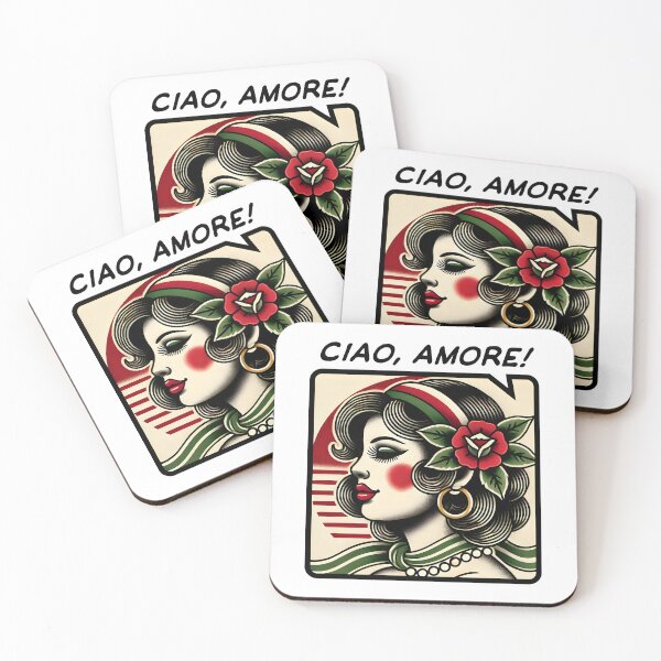 Item preview, Italian Pin-up - "Ciao, Amore!" - Vintage Design designed and sold by Tattee.