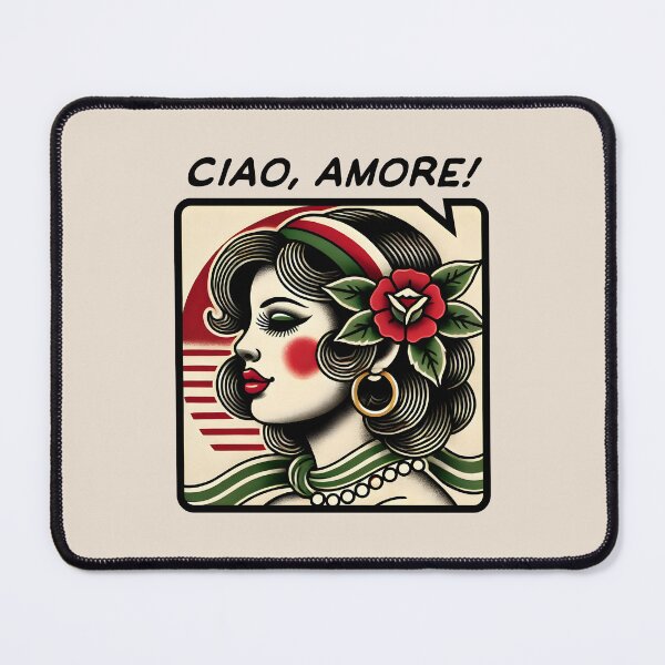 Item preview, Italian Pin-up - "Ciao, Amore!" - Vintage Design designed and sold by Tattee.