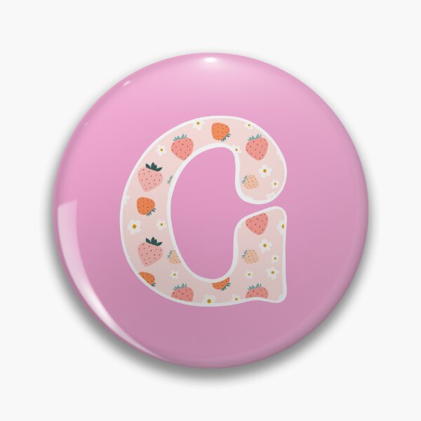 Item preview, Hand-drawn Strawberry Letter G Monogram Initial designed and sold by Pink Mint.