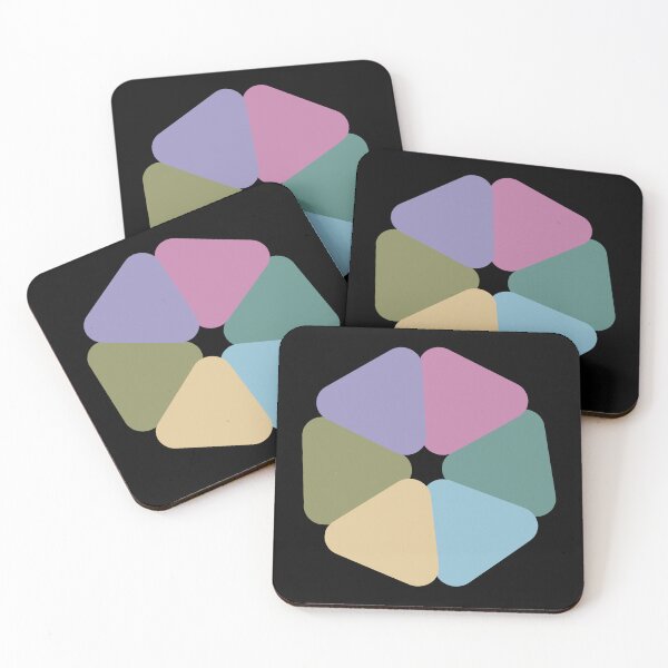 Item preview, Multicolored hexagonal flower pattern designed and sold by JazzyDot.