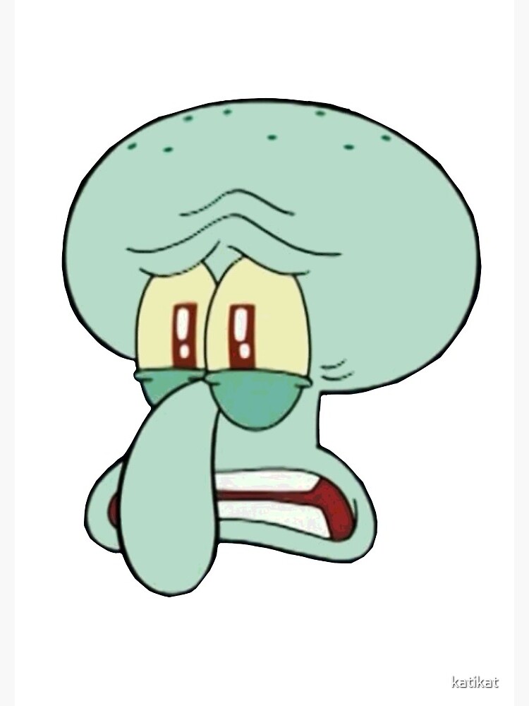 "Sad Squidward Meme" Spiral Notebook by katikat | Redbubble