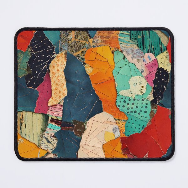 Item preview, Torn paper collage effect with layers of bold, colorful textures designed and sold by Designbes.