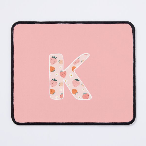 Item preview, Hand-drawn Strawberry Letter K Monogram Initial designed and sold by Pink Mint.