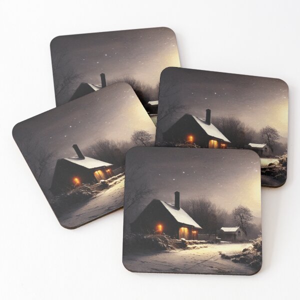 Item preview, Countryside in Winter Landscape | Vintage Landscape | Landscape Artwork | Realistic Landscape Art | Vintage Art designed and sold by UnhingedBird.