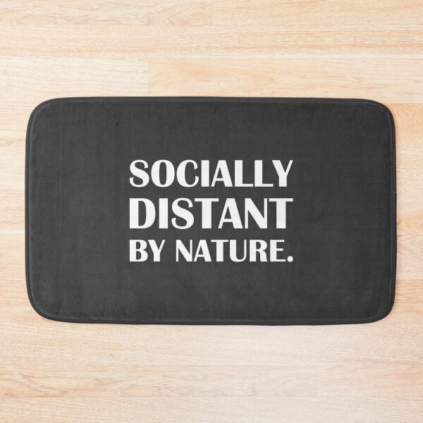 Item preview, Socially Distant by Nature. / Introvert Joke Funny T-Shirt Label designed and sold by introvertvibes.