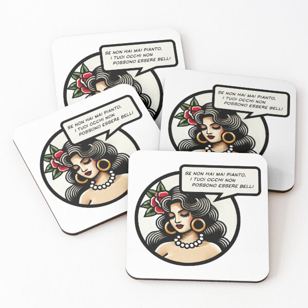 Item preview, Pin-up with Rose - "If You Have Never Cried..." - Vintage Design designed and sold by Tattee.