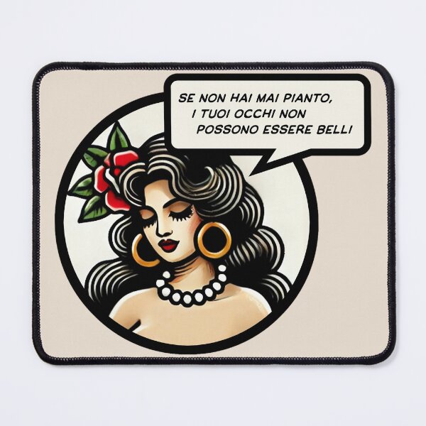 Item preview, Pin-up with Rose - "If You Have Never Cried..." - Vintage Design designed and sold by Tattee.