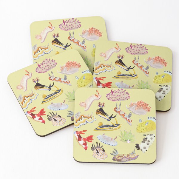 Item preview, Round pattern Nudibranch - sea slug - yellow designed and sold by Poulpimousse.
