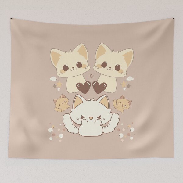 Item preview, Cheeky Cats - brown  designed and sold by ProsetoPrint.