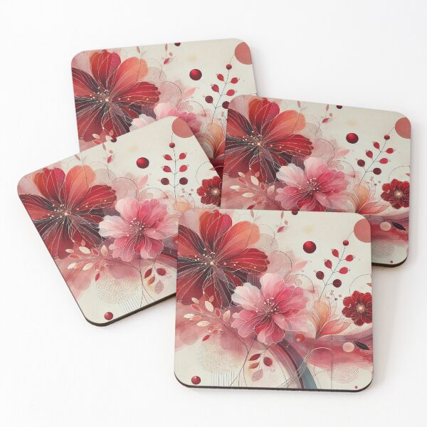 Item preview, red flowers designed and sold by fribo.