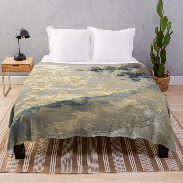 Item preview, Golden Light Reflecting on a Tranquil French Shoreline designed and sold by CARRAANN.