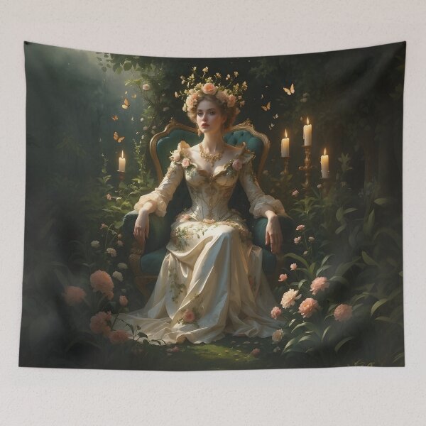 Item preview, Spring Goddess – Romantic Floral Art with Elegant Baroque Details by LaLi Designs designed and sold by LaLi-Designs.