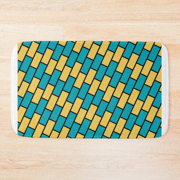 Item preview, Cyan yellow brick geometric pattern  designed and sold by WilAugusta.