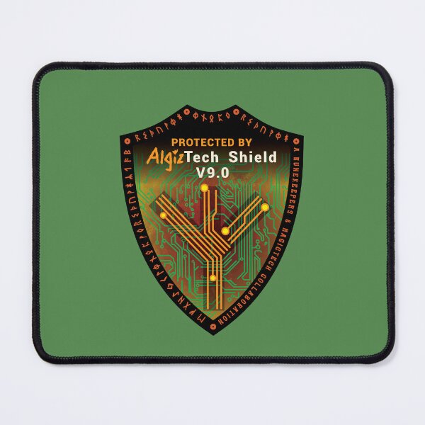 Item preview, Algiz Rune Travel Protection Tee - AlgizTech Shield V9.0  Unisex Jersey Short Sleeve  Fun Tee designed and sold by StickyRice Travelers.