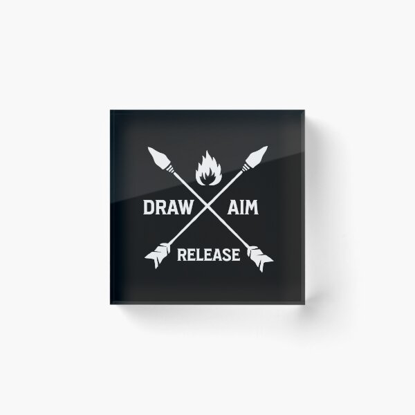 Item preview, Draw Aim Release Archery Quote designed and sold by DomTeesHaven.