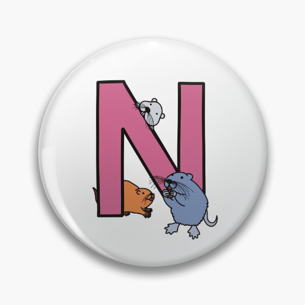 Item preview, Letter N with Nutria designed and sold by Raonmemory.