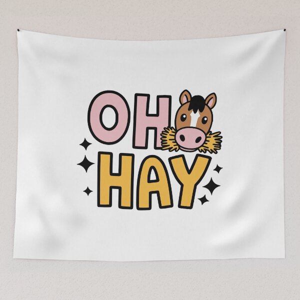 Item preview, Oh Hay! Cute Horse Pun designed and sold by PMCreative.