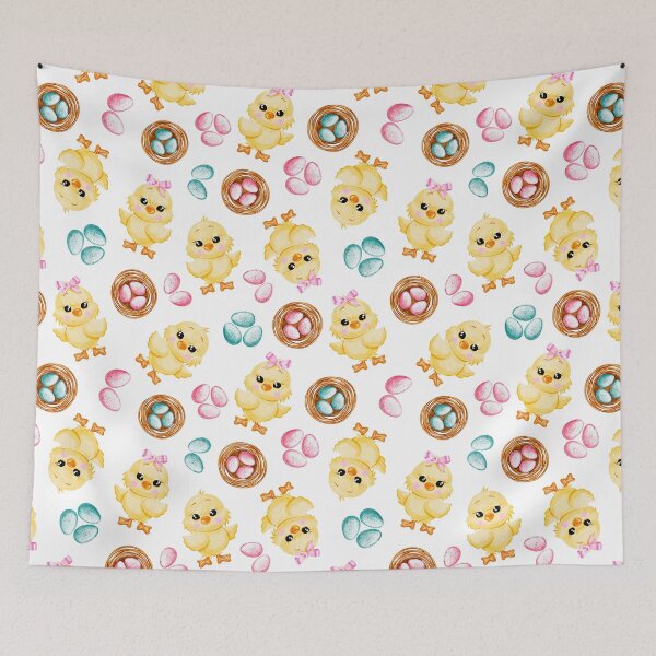 Item preview, Seamless pattern for Easter, chicks with testicles on a white background designed and sold by Nastasiakhmnk.