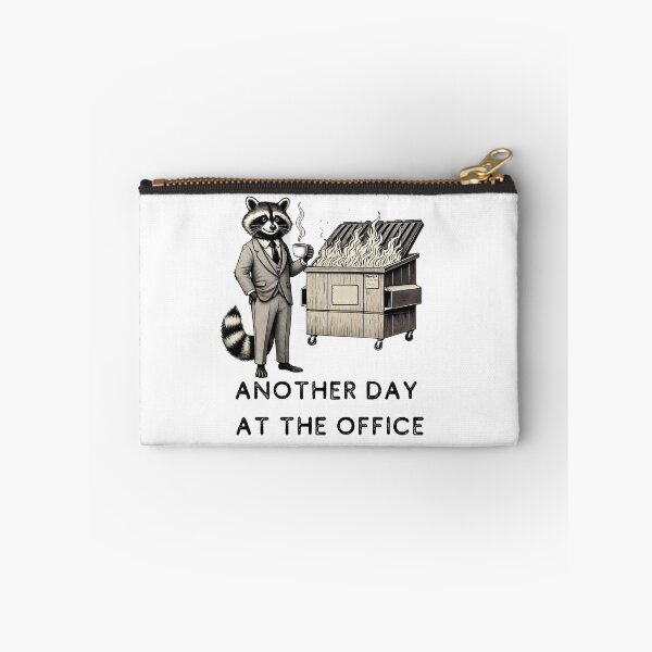 Item preview, Another Day at the office, Office Humor, Raccoon Art, Trash Panda quote designed and sold by Nicolelynndecor.
