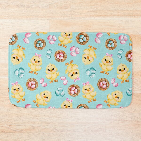 Item preview, Seamless pattern for Easter, chicks with testicles on a blue watercolor background designed and sold by Nastasiakhmnk.