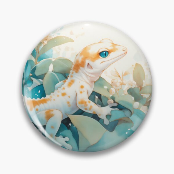 Item preview, Whimsical Gecko Amongst Soft Pastel Leaves designed and sold by AshiraCreations.
