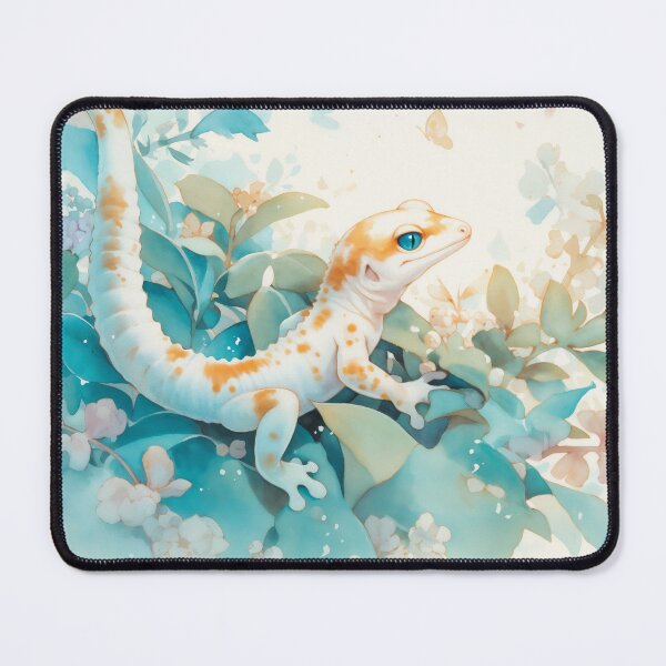Item preview, Whimsical Gecko Amongst Soft Pastel Leaves designed and sold by AshiraCreations.