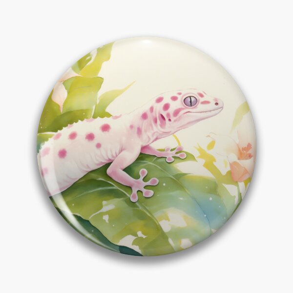 Item preview, Pink-Spotted Gecko in a Tropical Bloom designed and sold by AshiraCreations.
