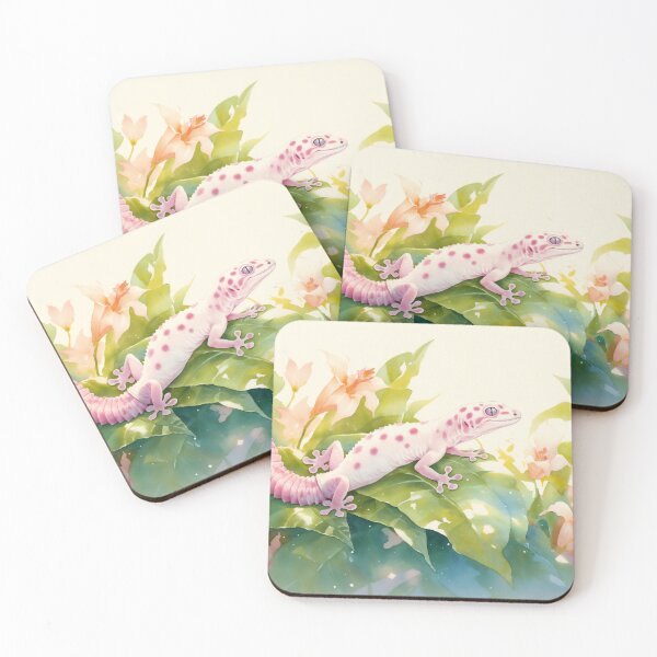 Item preview, Pink-Spotted Gecko in a Tropical Bloom designed and sold by AshiraCreations.