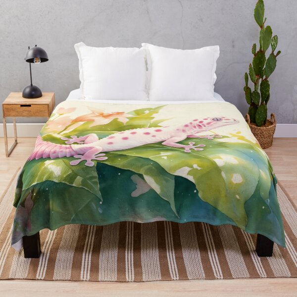 Item preview, Pink-Spotted Gecko in a Tropical Bloom designed and sold by AshiraCreations.
