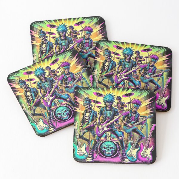 Artikelvorschau, 90er Cartoon-Rockband-T-Shirt-Design entworfen und verkauft von NeonBot_Shop.