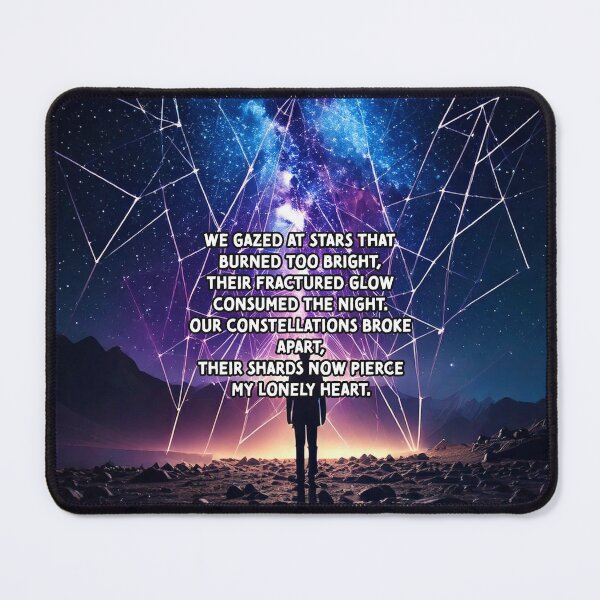 Item preview, Fractured Stars - Broken Heart Poetry Art Work designed and sold by Unwind-Art-Work.