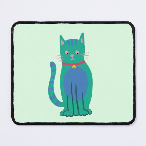 Item preview, Green and blue cat designed and sold by JessCarrsArt.