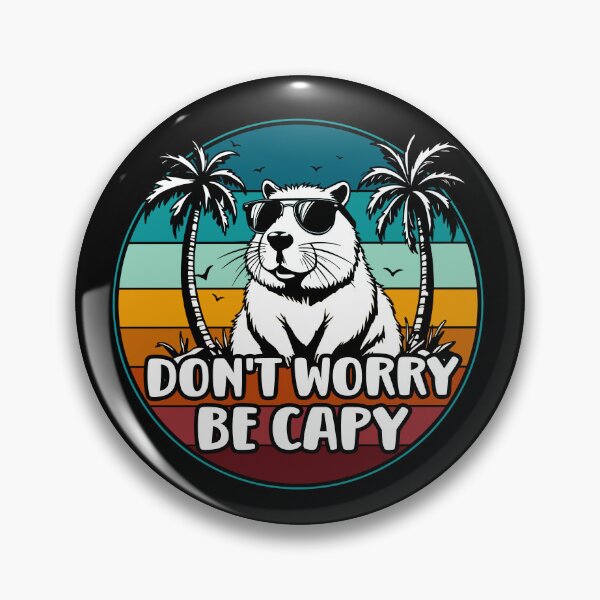 Item preview, Don’t Worry Be Capy - Capybara Cute Retro designed and sold by EnchantedOwl.