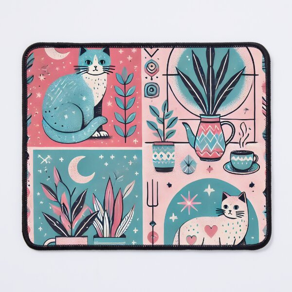 Item preview, Cute cats, plants and decorative shapes designed and sold by saunacat.