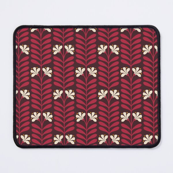 Item preview, KF 0338 D - Vintage Retro Daisy 70s Floral Pattern in Red Brown Cream designed and sold by KhakiFinch.