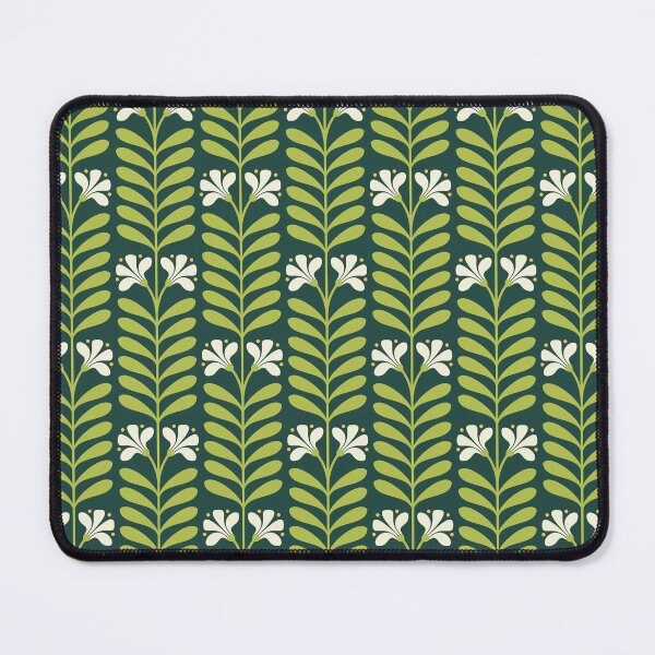 Item preview, KF 0338 C - Vintage Retro Daisy 70s Floral Pattern in Green Cream Yellow designed and sold by KhakiFinch.