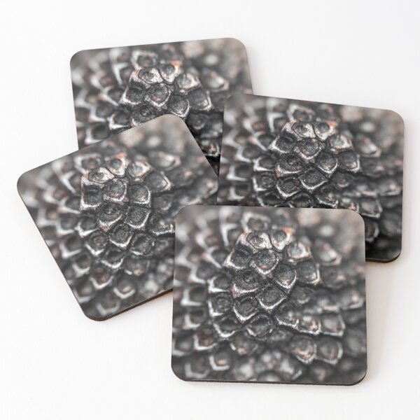 Item preview, Sacred Geometry: Pinecone Fibonacci Spiral in Black and Silver designed and sold by Pixel Press Prints.