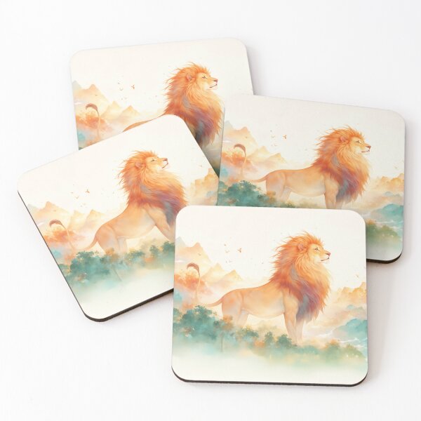 Item preview, Majestic Lion Overlooking a Misty Horizon designed and sold by AshiraCreations.