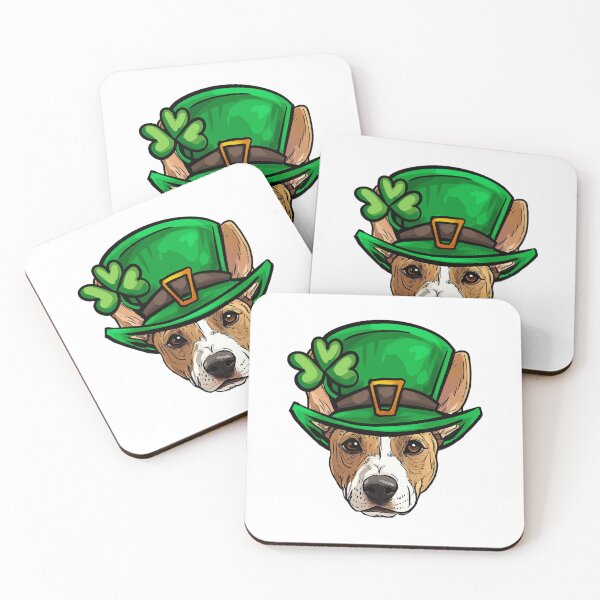 Item preview, Funny St Patricks Day Basenji Dog designed and sold by whyitsme.