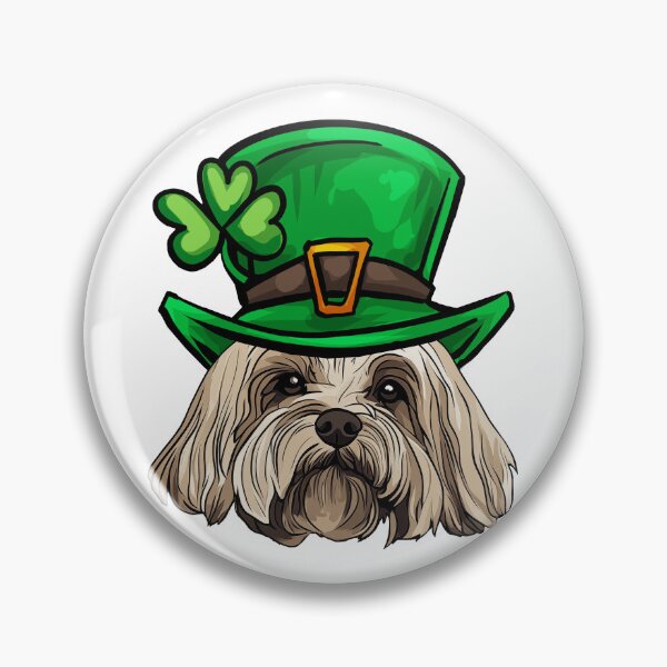 Item preview, Funny St Patricks Day Lhasa Apso Dog designed and sold by whyitsme.