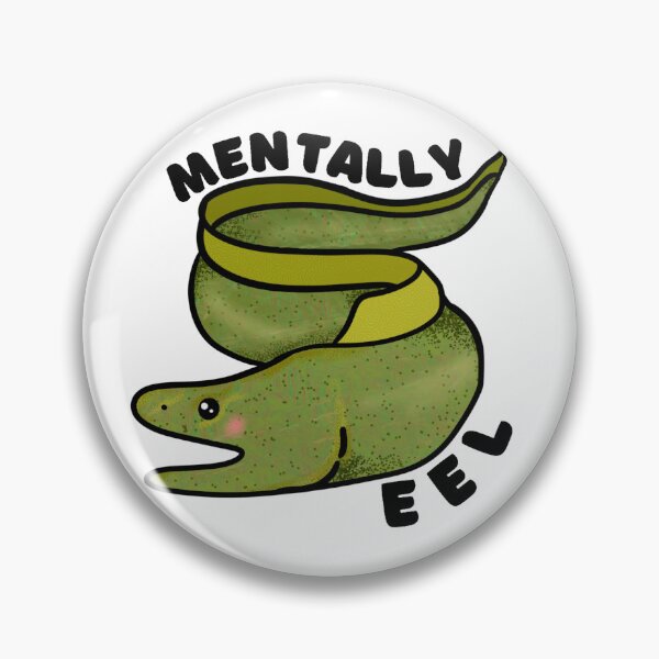 Item preview, Mentally eel | silly sticker | funny animal sticker  designed and sold by DarbyHunterArt.