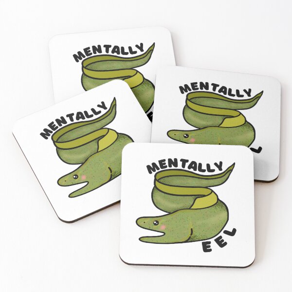 Item preview, Mentally eel | silly sticker | funny animal sticker  designed and sold by DarbyHunterArt.