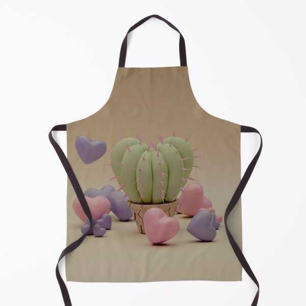 Item preview, Heart-shaped cactus surrounded by pastel heart decorations designed and sold by Omar Lopez-Rincon.