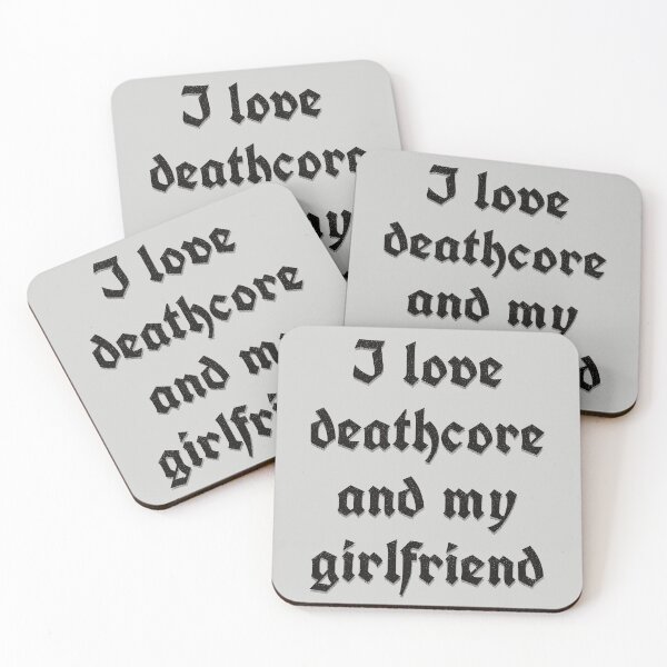 Item preview, I love deathcore and my girlfriend! Perfect Valentine's Day gift! designed and sold by Marny Design.