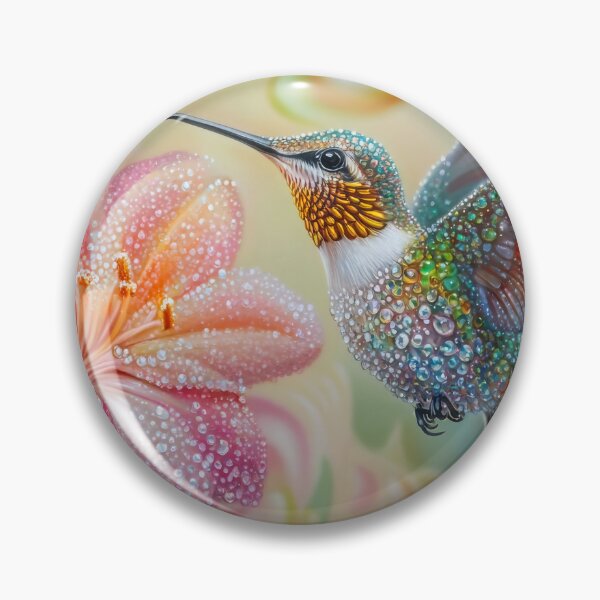 Item preview, Beautiful Hummingbird among blooming flowers designed and sold by MargaretWiktor.