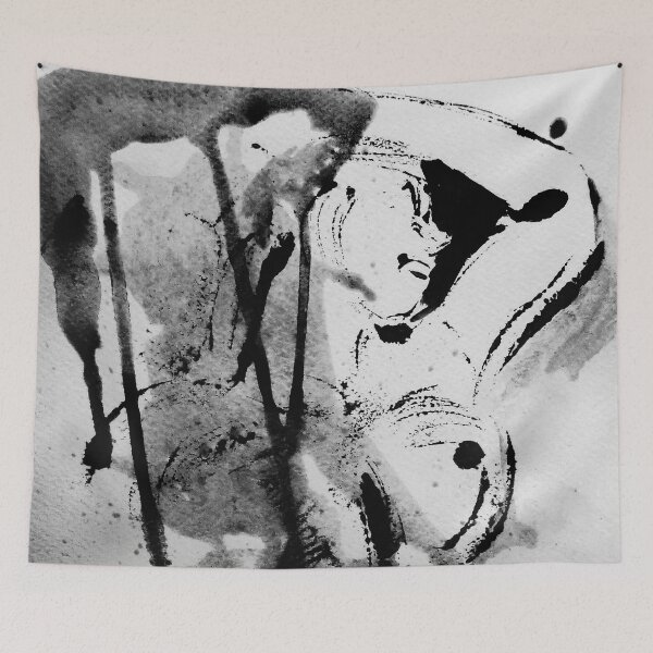 Item preview, Ruined Woman Monochrome Print by Jenny Meehan Art designed and sold by Jenny Meehan Art Prints and Patterns  .